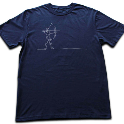 Archery Woman Line Art T-shirt