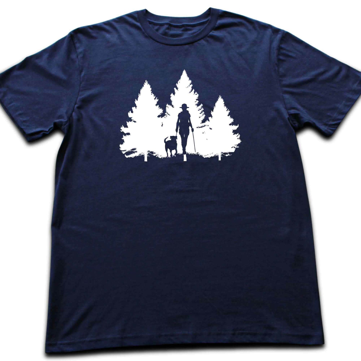 "Never Hike Alone Silhouette" graphic T-shirt