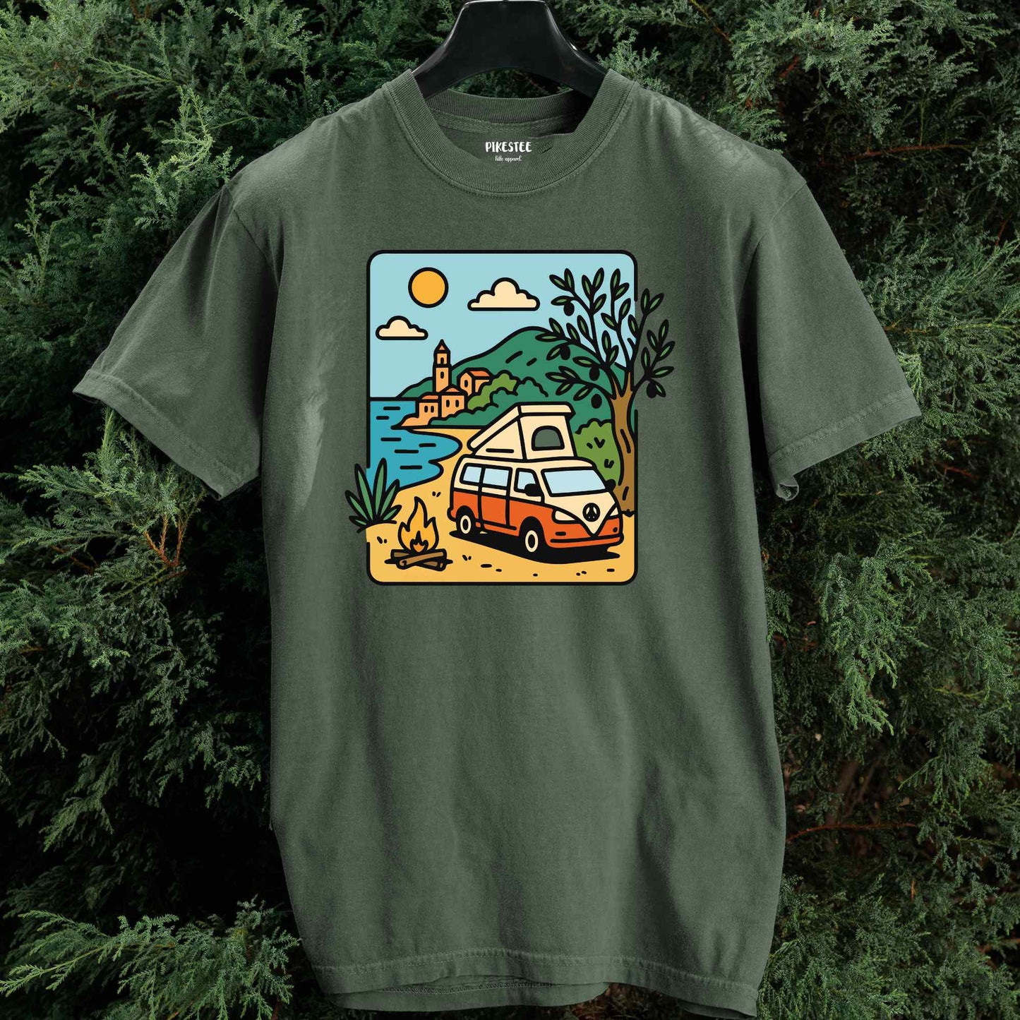 Cartoon Van Town T-shirt