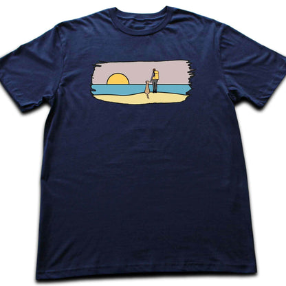Girl And Dog Beach T-shirt