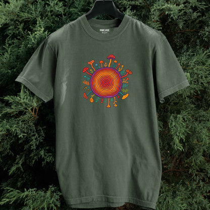 ColorFull Trunk and Mushrooms T-shirt