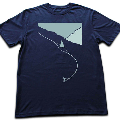 Cartoon Ski Path T-shirt