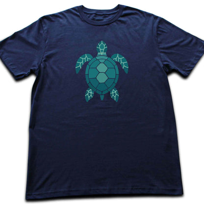 Geometric Blue Turtle T-shirt
