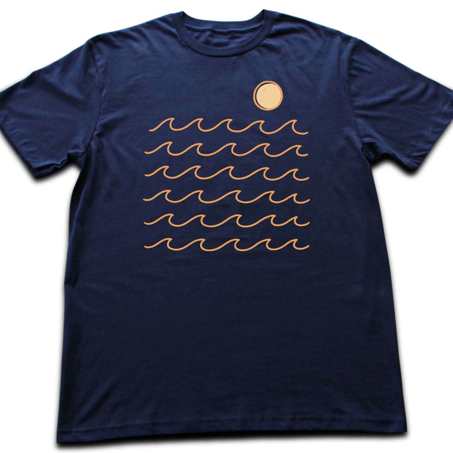 Minimalist Waves and Sun T-shirt