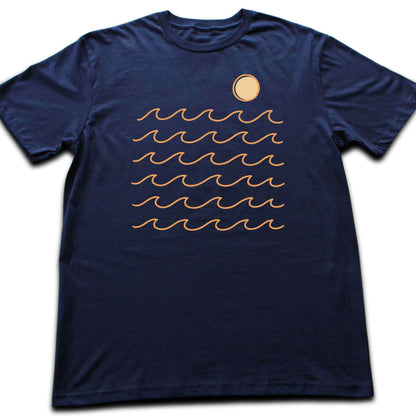 Minimalist Waves and Sun T-shirt