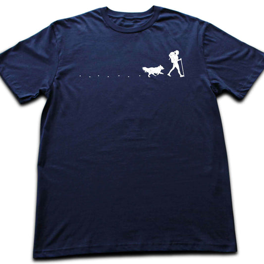 Hiker and dog Path Graphic T-shirt