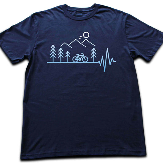 Heart Beat Bike Landscape T-shirt