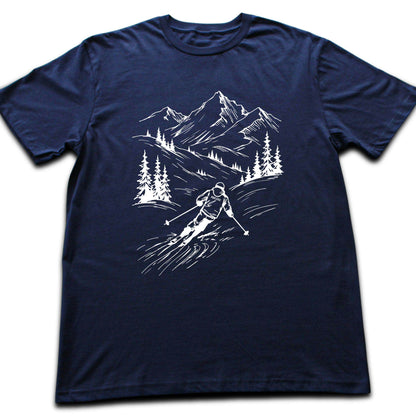 Handdrawn Skier T-shirt