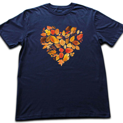 Autumn Leaves Heart T-shirt
