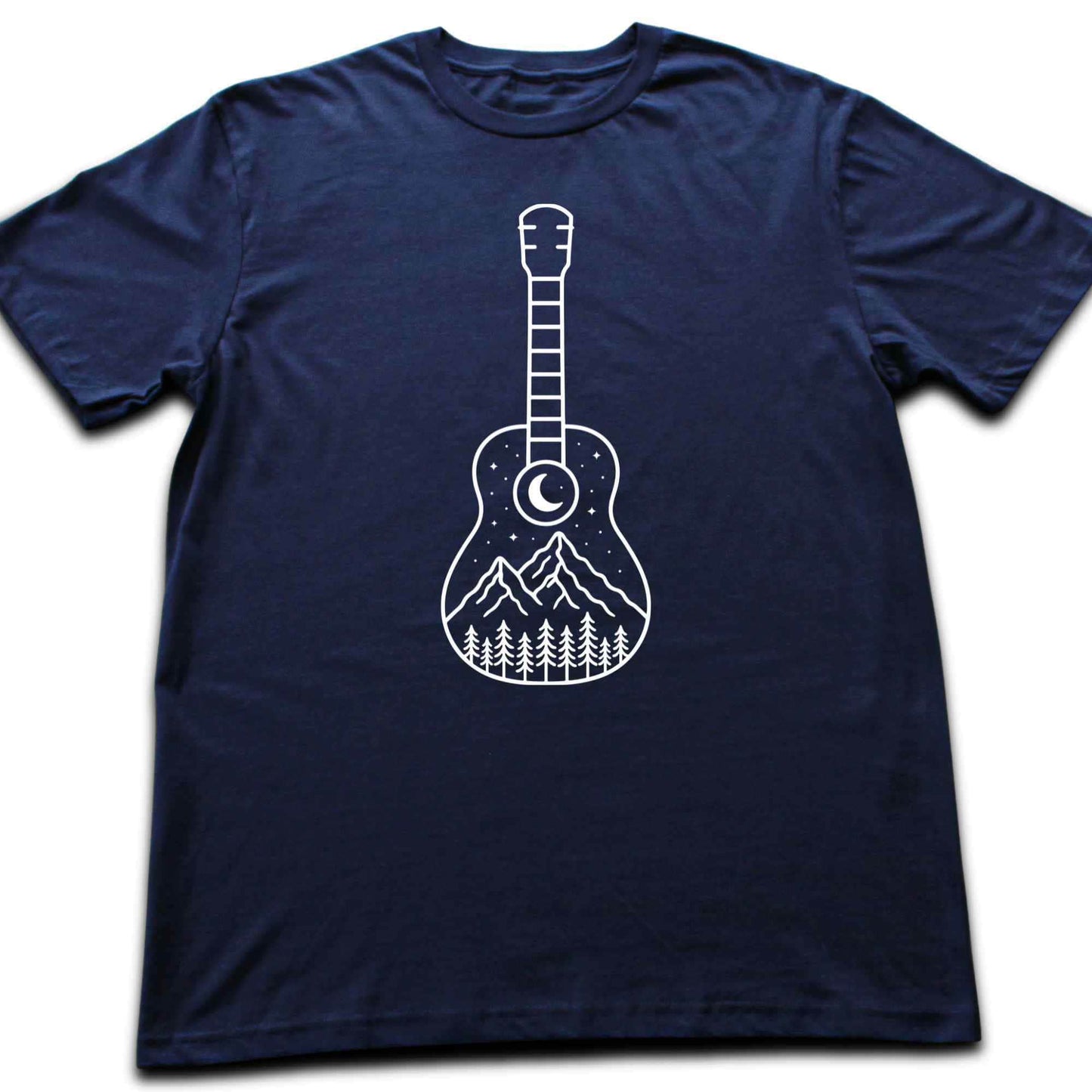 Minimalist Guitar Landscape T-shirt