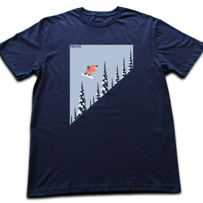 Snowboard Over Trees T-shirt