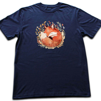 Sleeping Cute Fox Silhouette T-shirt