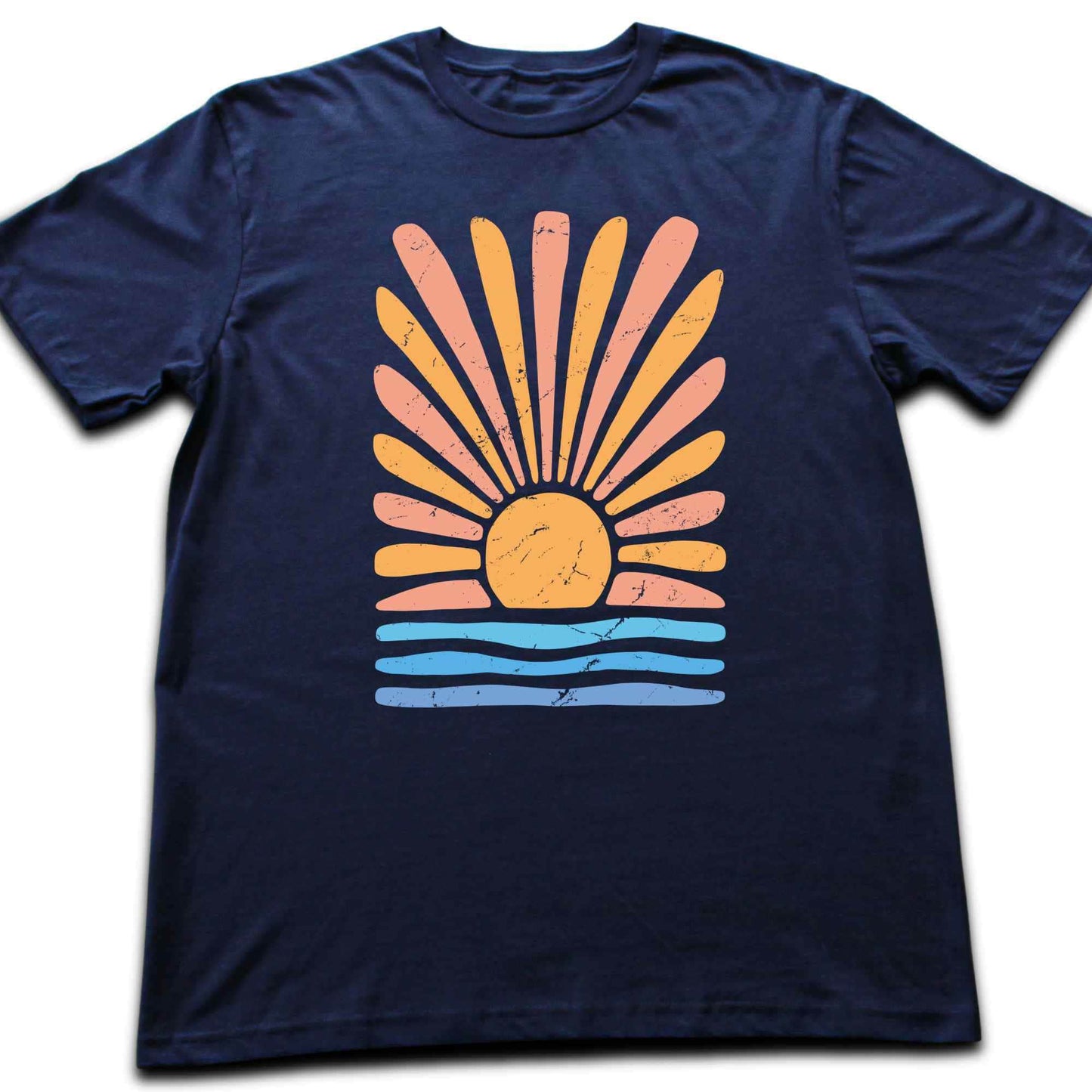Abstract Sun and Waves T-shirt