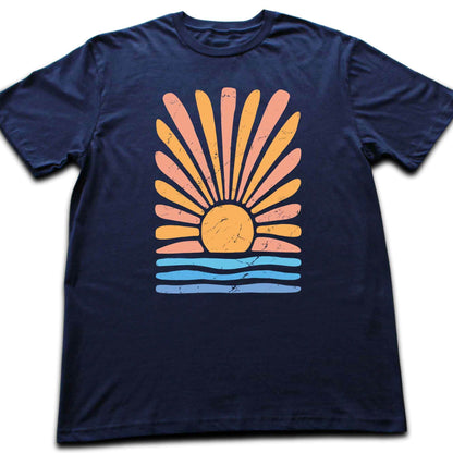 Abstract Sun and Waves T-shirt