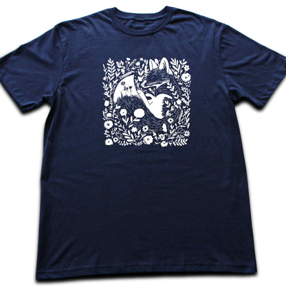 Fox Floral Patern T-shirt