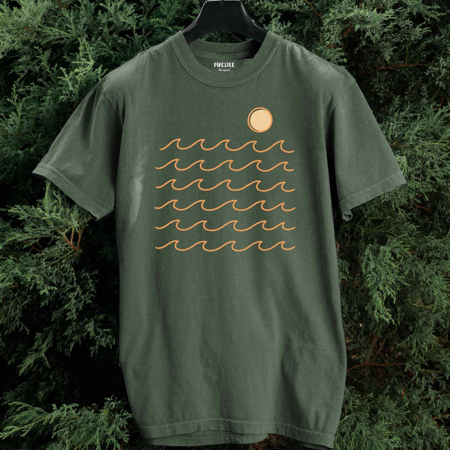 Minimalist Waves and Sun T-shirt