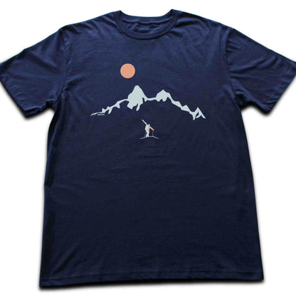 Skier Looking Mountain T-shirt