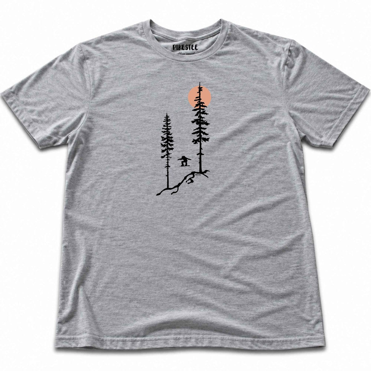 Snowboard Jump Trees T-shirt - Sport Grey