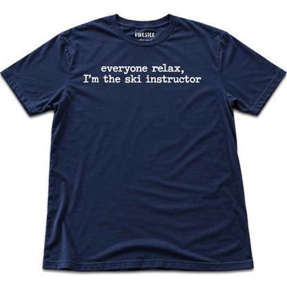 Everyone Relax Ski Instructor T-shirt - Navy