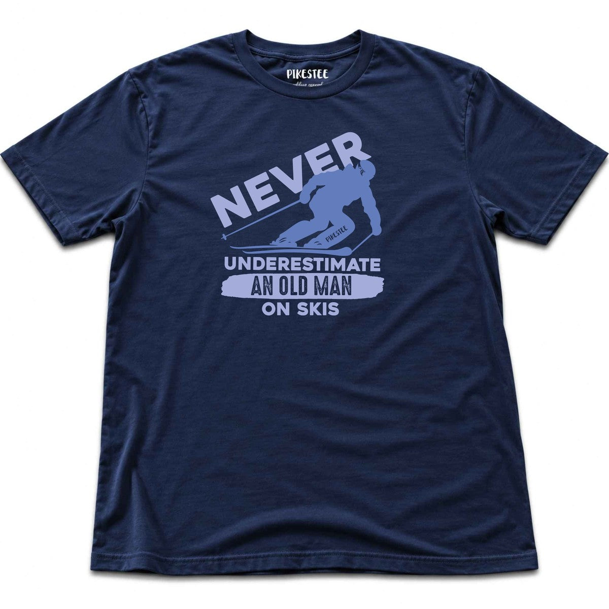 Old Man On Skis T-shirt - Navy