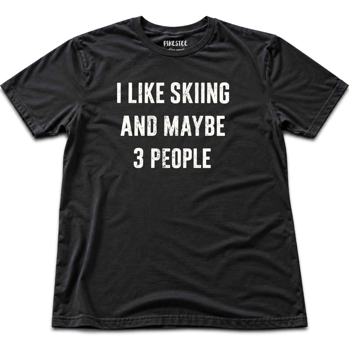Ilike Skiing Typo T-shirt - Black