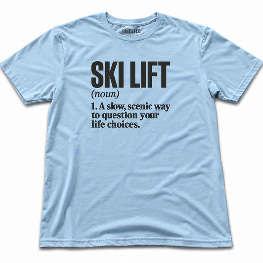 Ski Lift Definition T-shirt - Light Blue