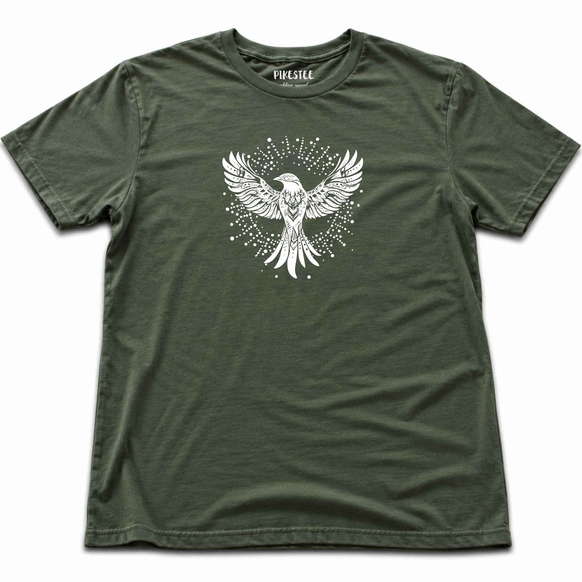Bird Mandala T-shirt - Military Green