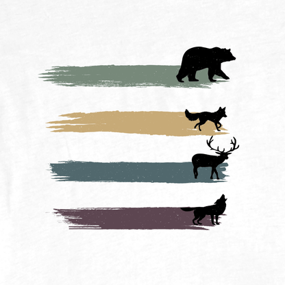 "Wild Animals Paths" graphic T-shirt