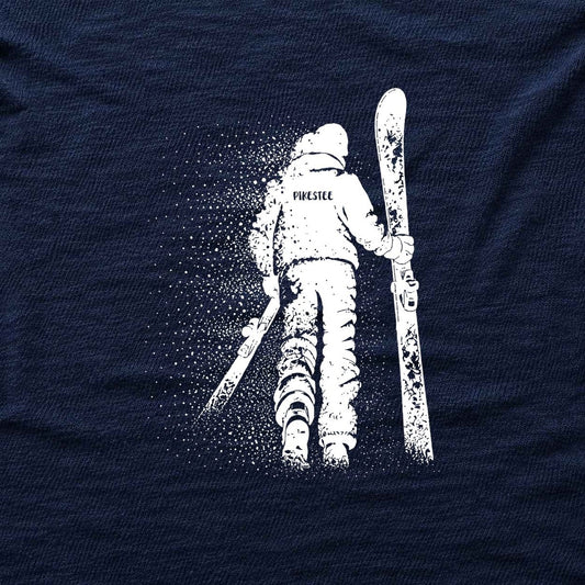 Walking Skier Flow T-shirt - Navy - hero