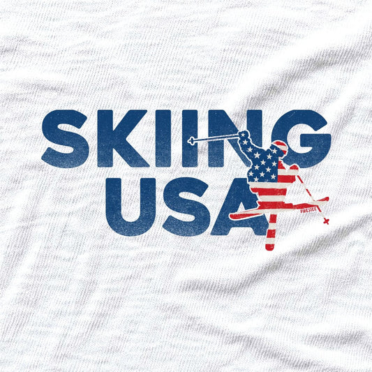 Skiing Usa T-shirt - White - hero
