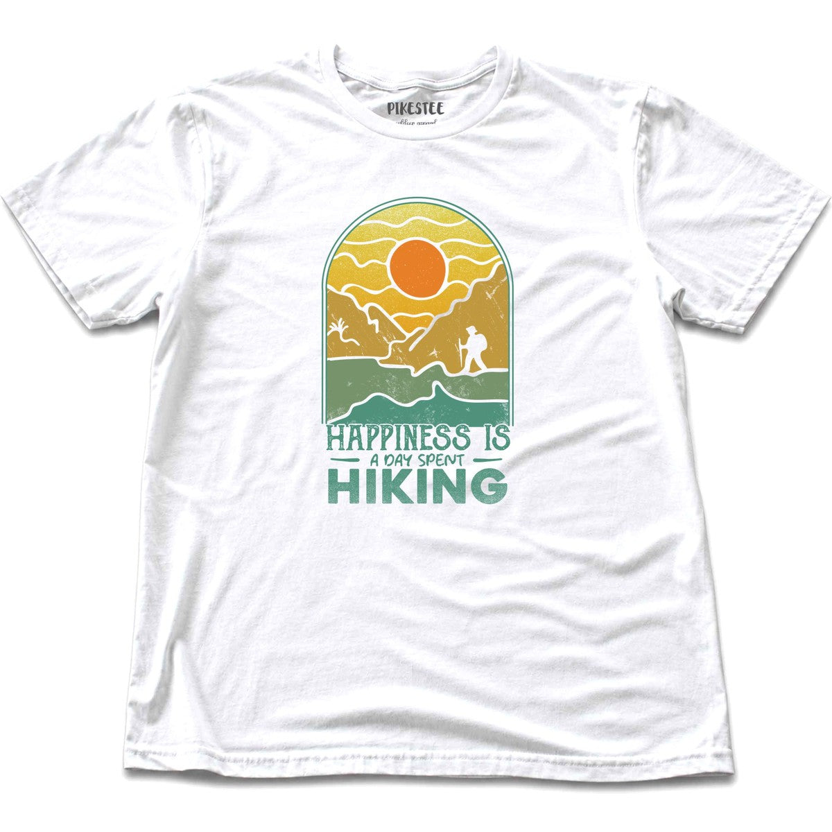 Happiness Is Hiking T-shirt - White
