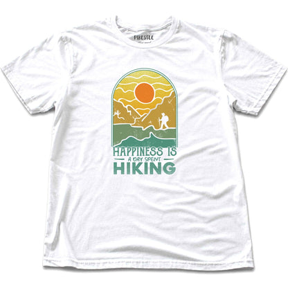 Happiness Is Hiking T-shirt - White