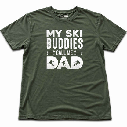 My Ski Buddies T-shirt - Military Green