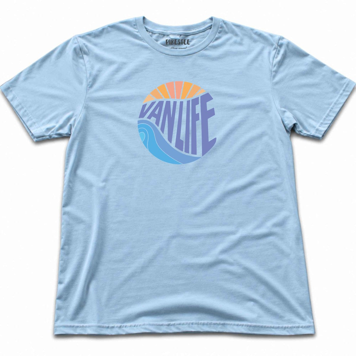 Van Life Round T-shirt - Light Blue