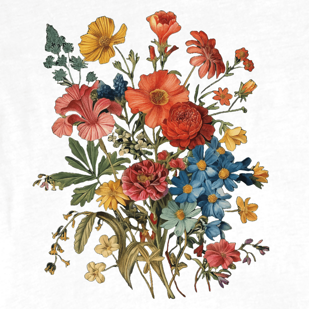 "Boho Flowers" graphic T-shirt