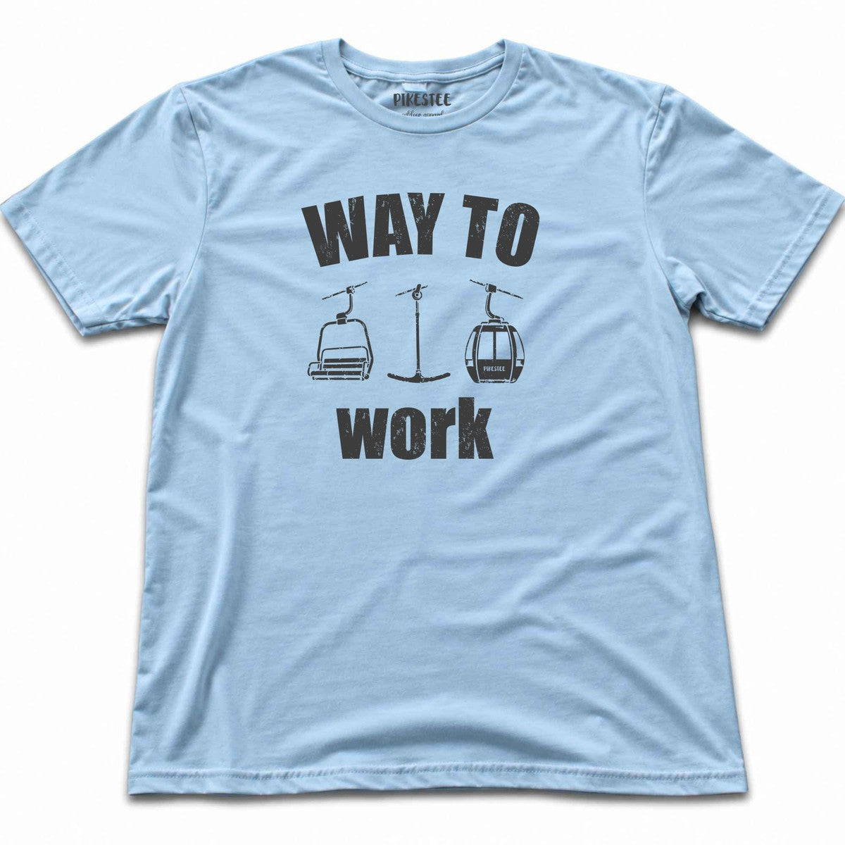Way To Work Chair T-shirt - Light Blue