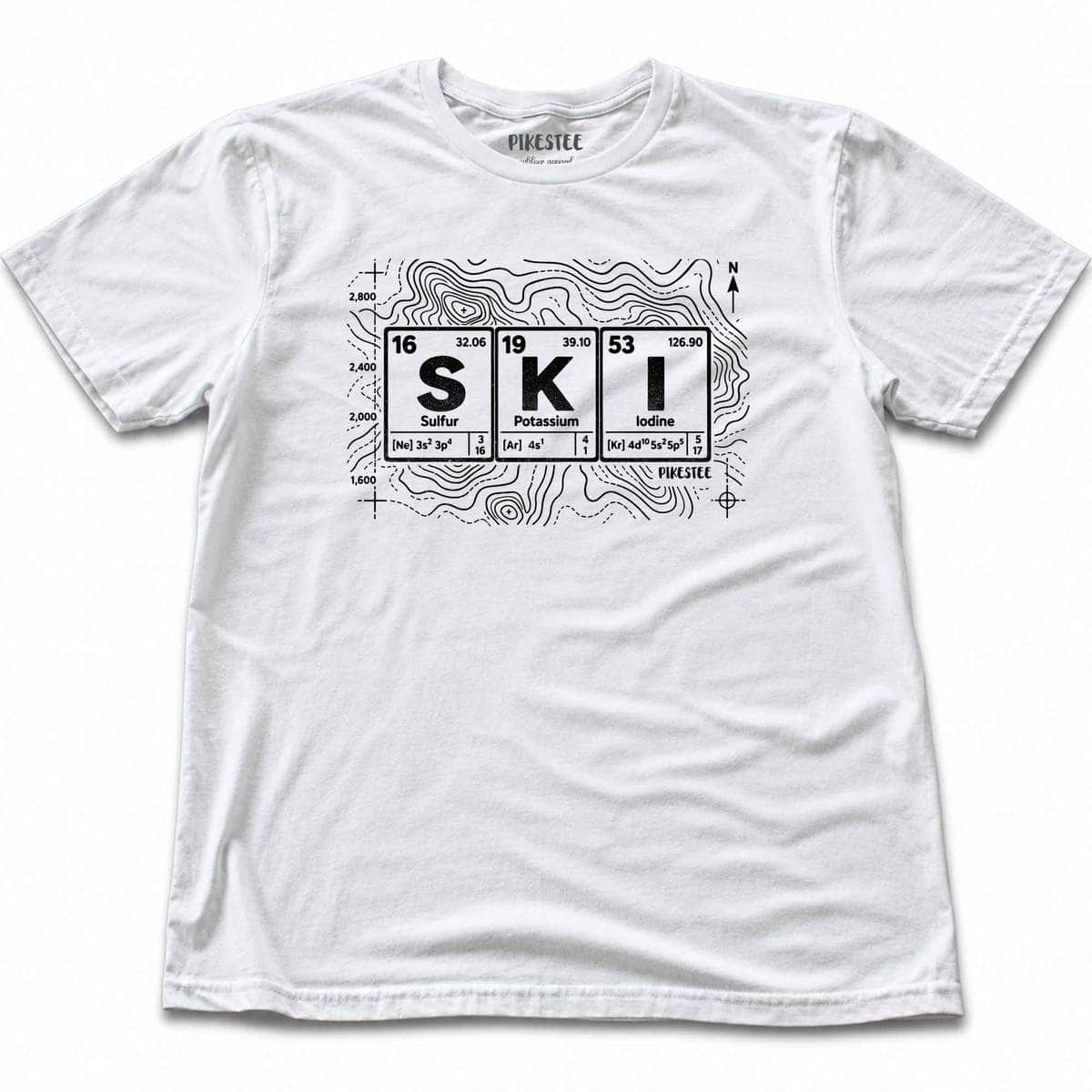 Topographic Ski Element-v2 T-shirt - White