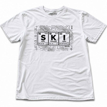 Topographic Ski Element-v2 T-shirt - White