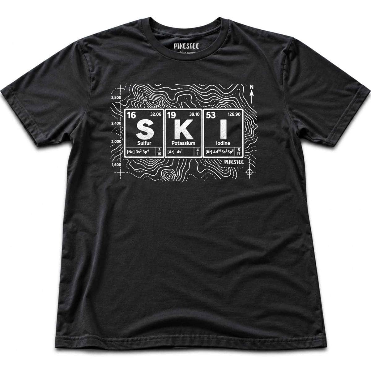 Topographic Ski Element-v2 T-shirt - Black