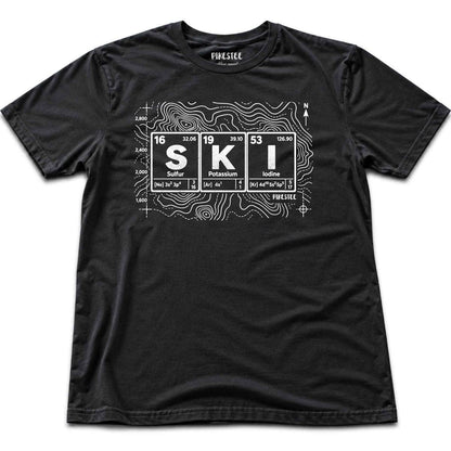 Topographic Ski Element-v2 T-shirt - Black