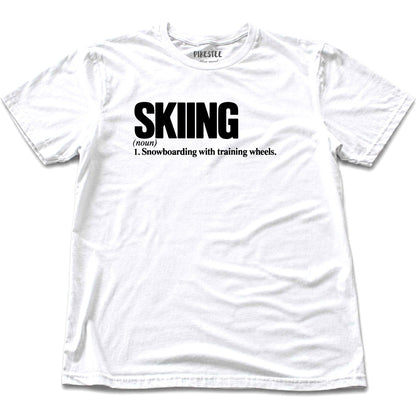 Skiing Snow Definition T-shirt - White