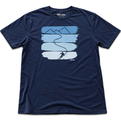 Gradient Ski Path T-shirt - Navy