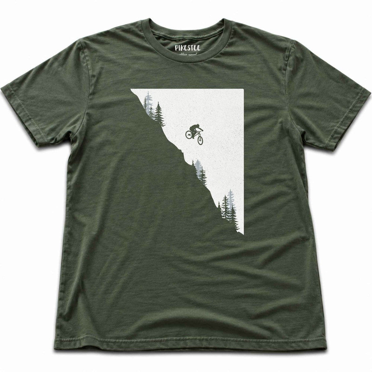 Mountain Bike Jump T-shirt - Military Green