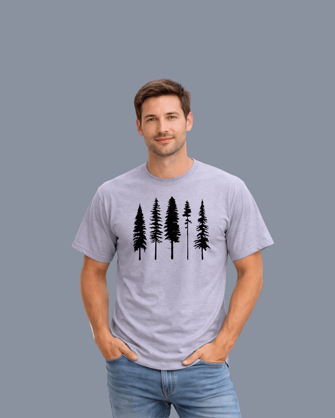 Line Of Pine Trees T-shirt