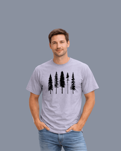 Line Of Pine Trees T-shirt