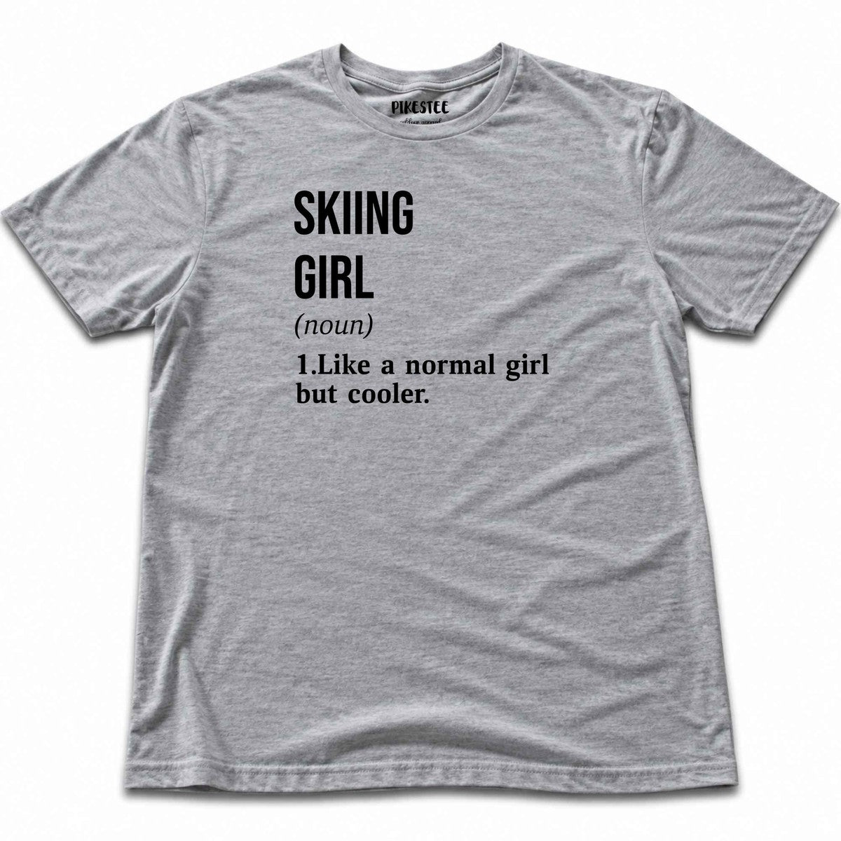 Ski Girl Definition T-shirt - Sport Grey