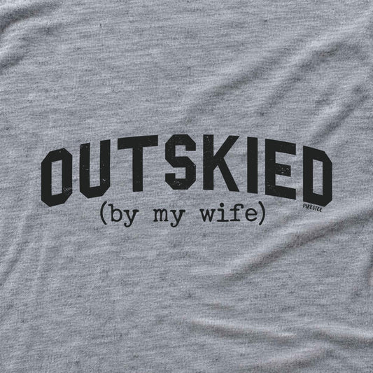 Outskied By My Wife T-shirt - Sport Grey - hero