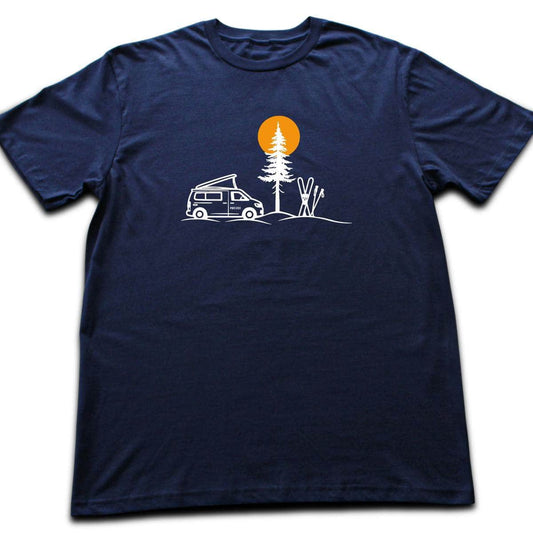 Van And Ski Spot T-shirt - Navy