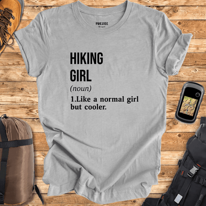 "Hiking Girl" Black graphic T-shirt