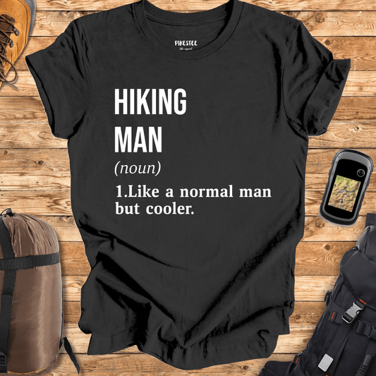 "Hiking Man" White graphic T-shirt